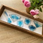 Glasprodukte - Kettenanhänger blau